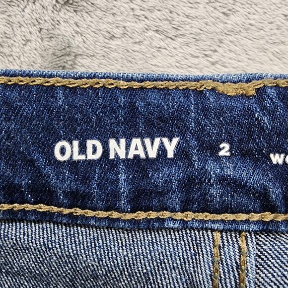 Old Navy Jeans Womens 2 Blue Mid Rise Wow Boyfriend Straight Relaxed Stretch - Picture 5 of 12